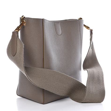 celine sangle bucket bag taupe|CELINE Soft Grained Calfskin Sangle Bucket Bag Taupe.